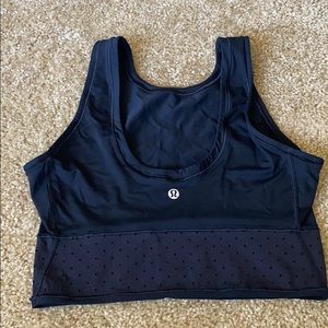 Black lululemon crop top sports bra